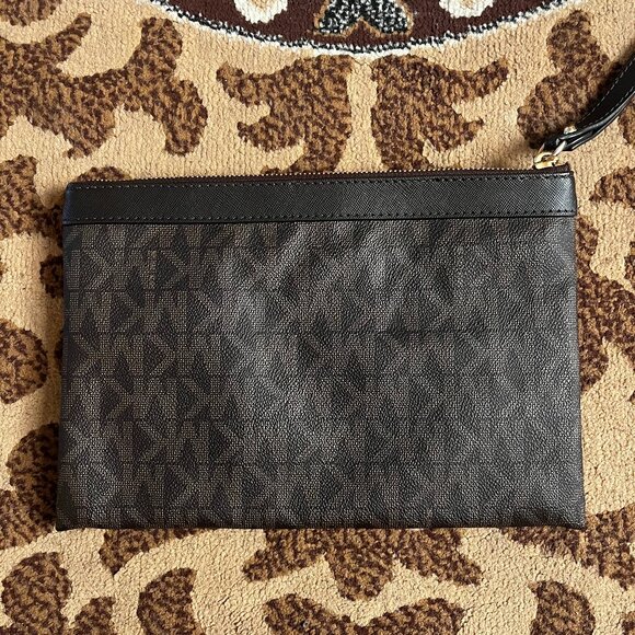 MICHAEL KORS Dark Brown Wristlet Clutch - Picture 3 of 3
